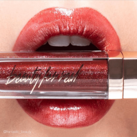 Lip Gloss + Shine (Color: Rebel Rebel - Deep maroon metallic)