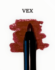 Retractable Matte Lip Liner With Shea Butter (Color: Vex-Deep dark plum with cool pink undertone)