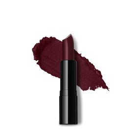 Luxury Matte Lipstick 0.12 Oz. (Color: Wicked-Plum with a cool, deep violet undertone)
